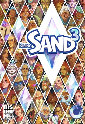 A promotional image for Rising Sand, in the format of the cover of The Sims 3.