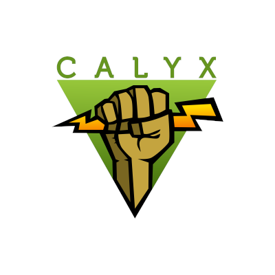 Calyx Institute logo (hand in a fist grasping a lightning bolt)