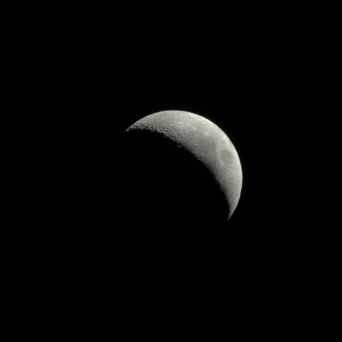 Crescent moon close up