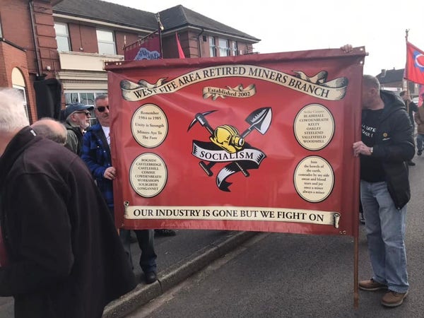 West Fife Retired Miners banner
