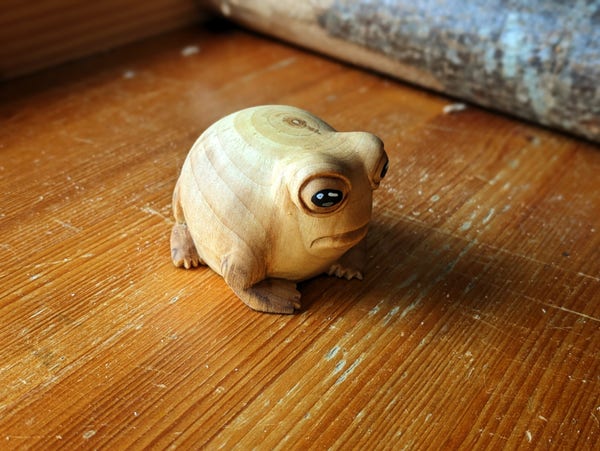 Woodcarved rainfrog 