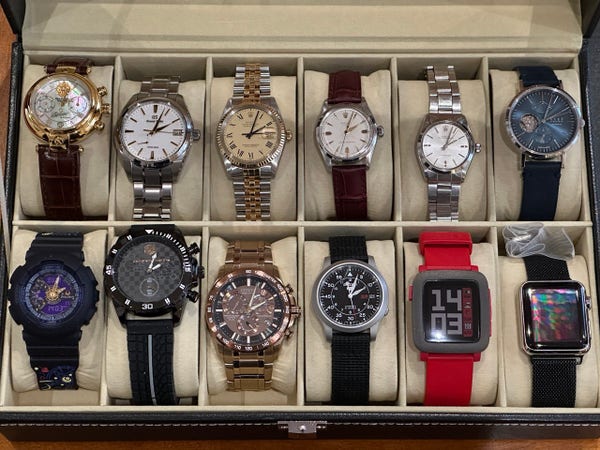 Shot of a watchbox with my collection 