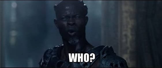 Meme of character expressing the word “WHO?” in a scene from Guardians of the Galaxy