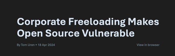 Corporate Freeloading Makes Open Source Vulnerable