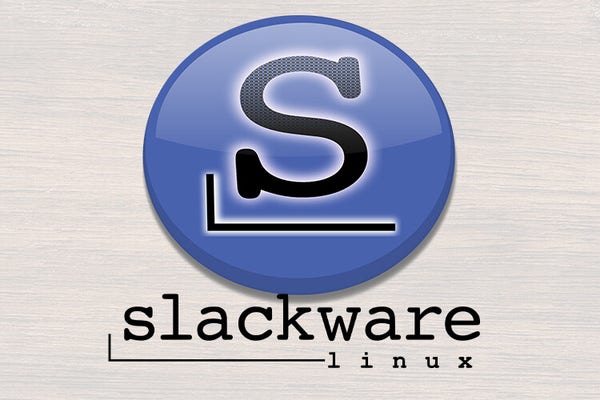 Slackware splash screen with logo