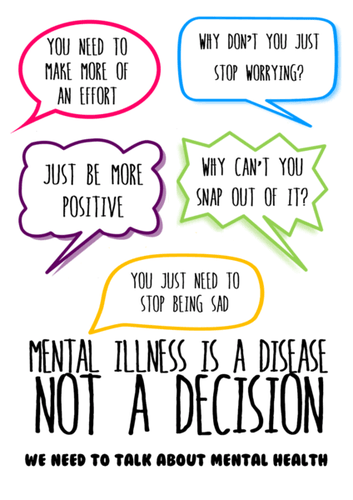 Mental illness is a disease, not a decision.