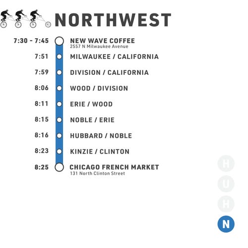Northwest bike bus route