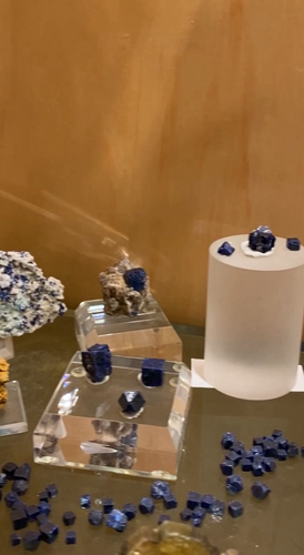 Boleite crystals on display. 