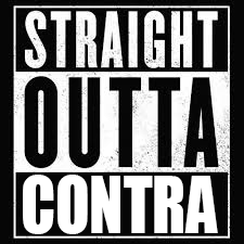 straight outta compton logo with compton replaced with the word contra