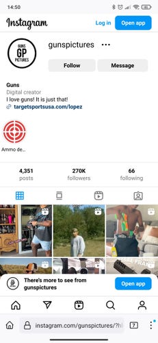 An IG account just showing pictures of people with guns