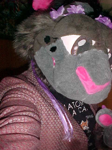 Just a fursuit selfie taken with a sony mavica floppy disk camera
