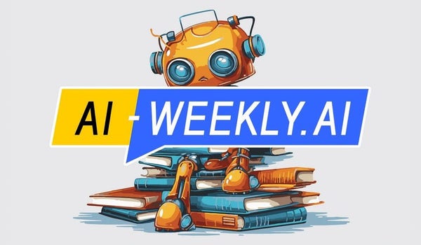 AI-Weekly for Tuesday, April 9, 2024 - Volume 107. This cover of the AI-Weekly newsletter features an illustration of a robot sitting on a pile of books. The robot is characterized by a rounded, orange-colored body with mechanical joints and limbs. It has large, expressive eyes and seems to be looking up, perhaps in thought or curiosity. The robot's head is adorned with what appears to be headphones or audio sensors. It is holding a magnifying glass in its right hand, suggesting it might be engaged in reading or examining something closely. The books under the robot are varied in size and color, with some books stacked neatly while others are spread out. The overall style of the image is cartoony and vibrant, invoking a friendly and studious atmosphere.