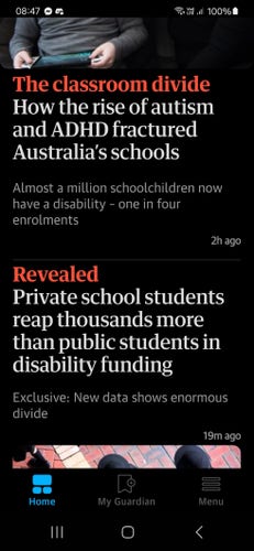 Two Guardian headlines: 
The classroom divide 
how the rise of autism and ADHD fractured Australia's schools

Revealed 
private school students reap thousands more than public students in disability funding