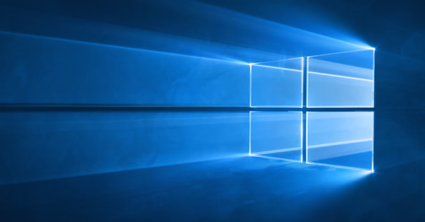 The Windows 10 default desktop background.