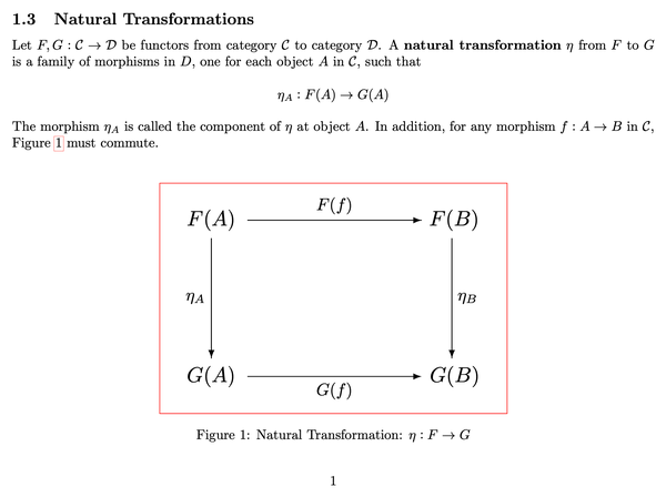 Natural transformations in Category Theory