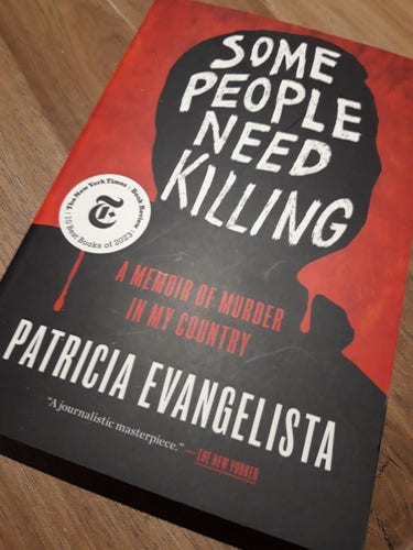Photo of a book cover for Some People Need Killing: A Memoir of Murder in my Country by Patricia Evangelista