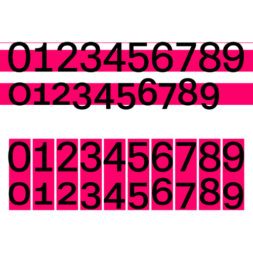 4 rows of numerals from 0 to 9, each set in a different kind of figure style. From top to bottom: proportional lining, proportional oldstyle, tabular lining, and tabular oldstyle.