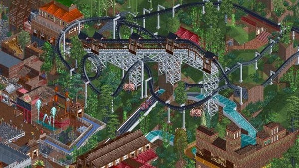 🕶️ An example of an amusement park with Russian mountains

📚️ RollerCoaster Tycoon 2 (RollerCoaster Tycoon® 2: Triple Thrill Pack, aka RCT2) is a construction and management simulation game that simulates the management of an amusement park. The player must try to make profits and maintain the good reputation of the park, while keeping its customers satisfied. OpenRCT2 is a free, multi-platform project that brings new features, including an engine compatible with a more powerful AI and a cooperative multiplayer mode, a new interface, editing tools, scenario and Sandbox modes.