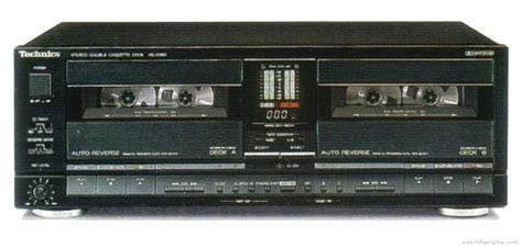 A (bad) photo of a Technics dual cassette deck. 