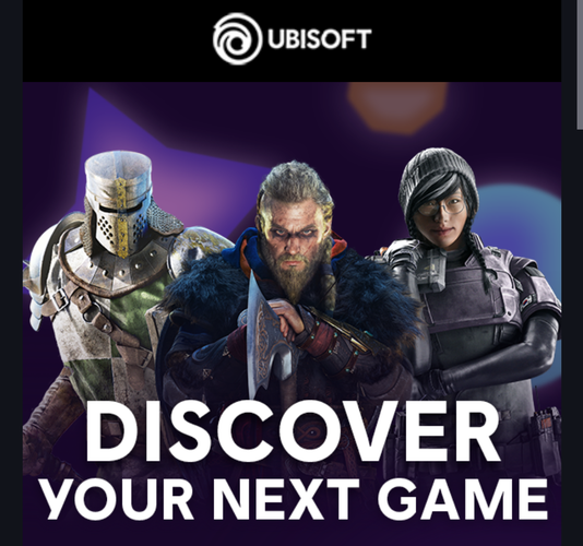 Mail by Ubisoft with the headline "Discover your next game".