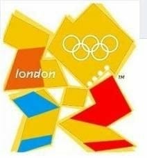 Olympia 2012 logo recolored, so that it looks like Lisa Simpson is giving Bart head