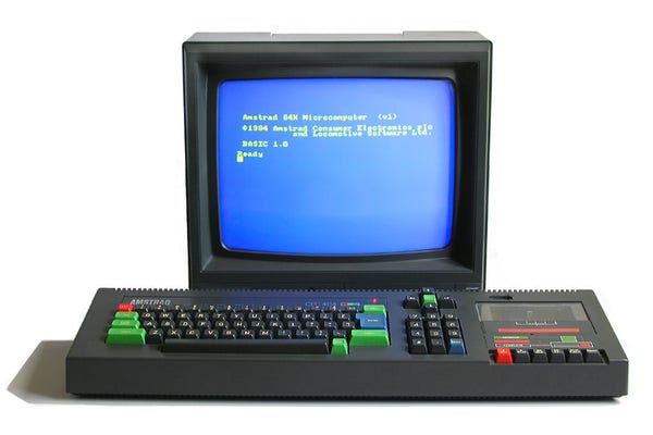 Amstrad cpc464 with colour monitor