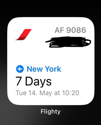 Flighty widget reminding me that my first PyCon US is in 7 days.