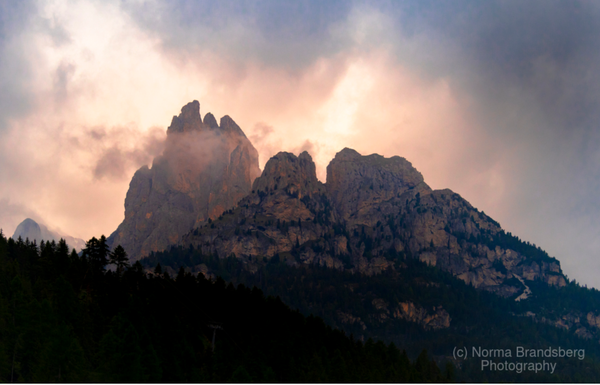 Italian Dolomite Mountains, Cortina d'Ampezzo at sunset, what a view see here:

https://www.pictorem.com/902289/Italian%20Dolomite%20Mountains%20%20Cortina%20dAmpezzo%20Sunset.html#fulltext