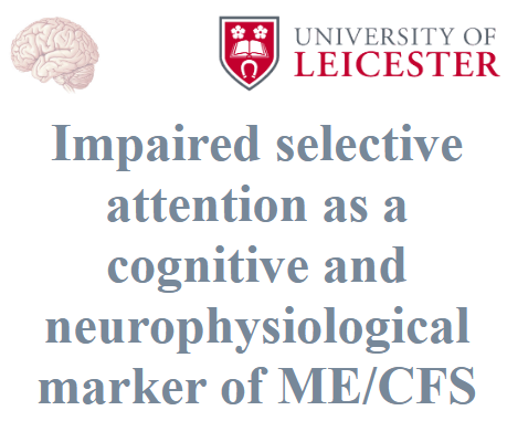 Impaired selective attention as a cognitive and neurophysiological marker of ME/CFS
University of Leicester logo
