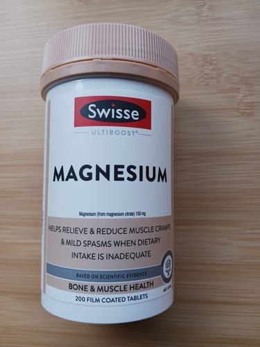 a bottle of 200 tablets of Swisse Ultiboost Magnesium which was randomly added to my Woolies delivery today 