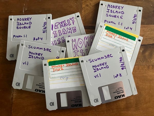 A collection of MI 3.5 floppy disks.