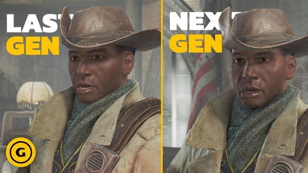 YouTube cover image for a video titled Fallout 4 Next Gen Update Comparison