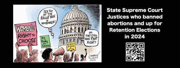 State Supreme Court Justices who banned abortions and up for Retention Elections in 2024