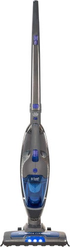 Product photo of the Russell Hobbs upright, stick vacuum cleaner.