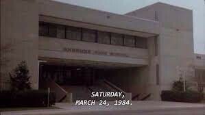 Shermer High School. The caption reads "Saturday, March 24, 1984"