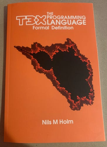 Book cover for t3x the programming language formal definition by nils m holm. The cover depicts the Mandelbrot fractal