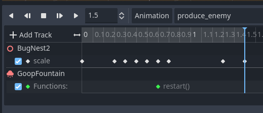 animation player showing how to call restart() rather than emitting = true