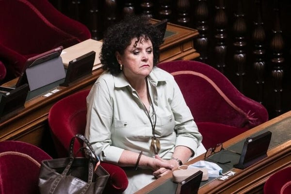 Jacqueline Eustache-Brinio au Sénat en juin 2020. © Photo Vincent Isore / IP3 via MaxPPP
