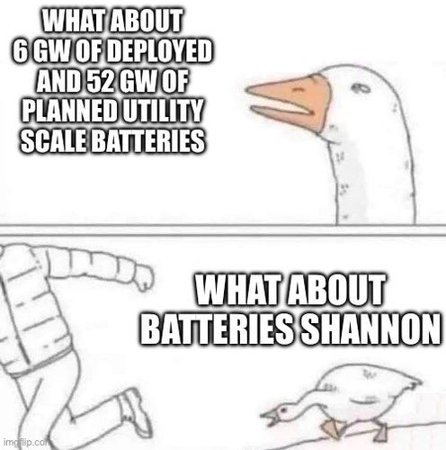 goose chase meme but about solar powered batteries 