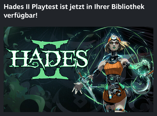 Screenshot telling me that I’m part of the technical Playtest for Hades 2 and can play the game for free before early access 