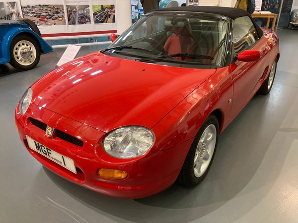 Red MGF, front quarter view