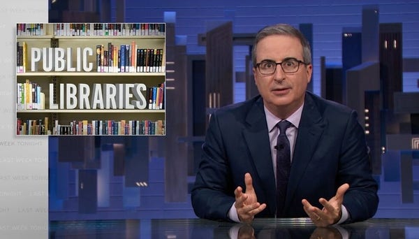 John Oliver Digs Into the Increasingly Fraught Subject of Libraries 