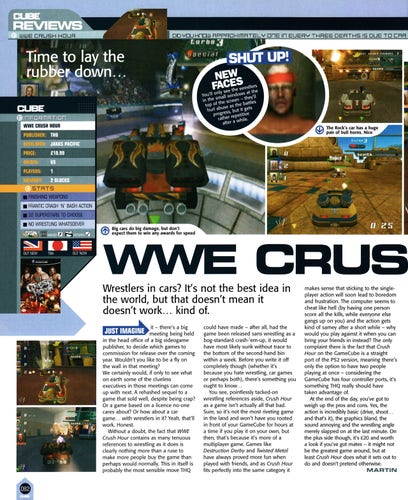 Review for WWE Crush Hour on GameCube from Cube 21 - August 2003 (UK) 

score: 68%