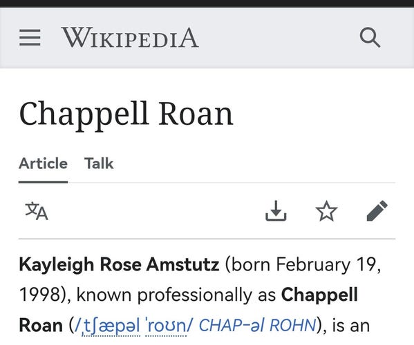 chapell roan's name is kayleigh rose amstutz