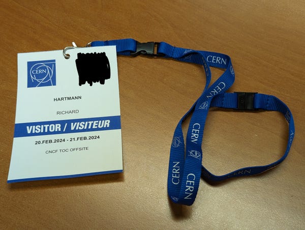 A visitor pass for CERN