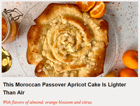 This Moroccan Passover Apricot Cake Is Lighter Than Air, with flavors of almond, orange blossom and citrus.