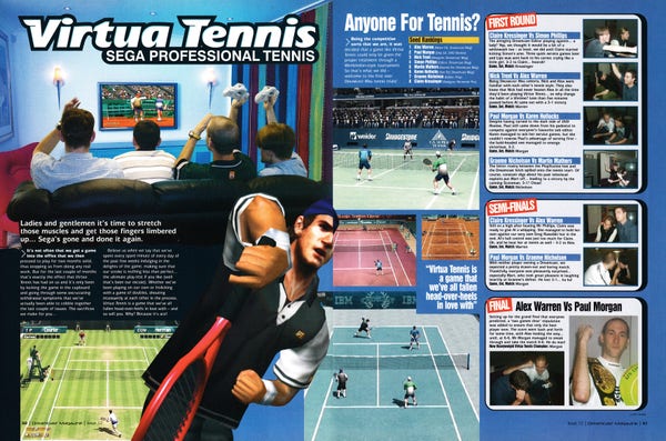 Review for Virtua Tennis on Dreamcast from Dreamcast Magazine 12 - August 2000 (UK)

score: 94%