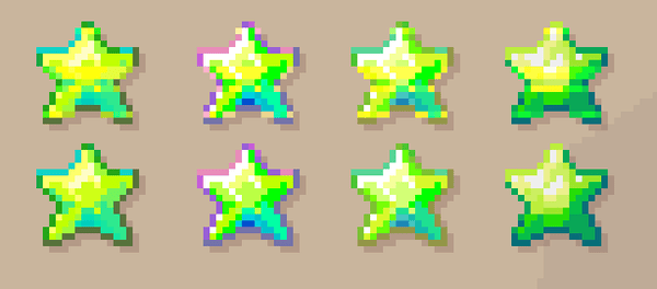 crystal stars pixel art