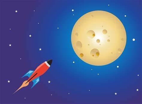 #AltText

A rocket is flying to the moon