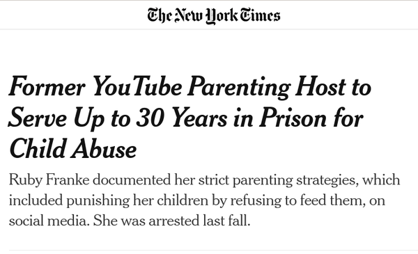 Former YouTube Parenting Host to Serve Up to 30 Years in Prison for Child Abuse